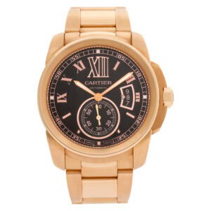 Cartier Calibre W7100040 18k rose gold 42mm auto watch