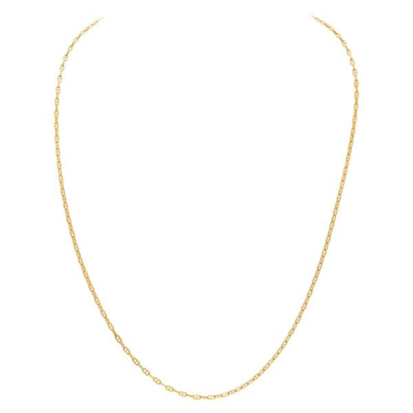 18k yellow gold double sided chain