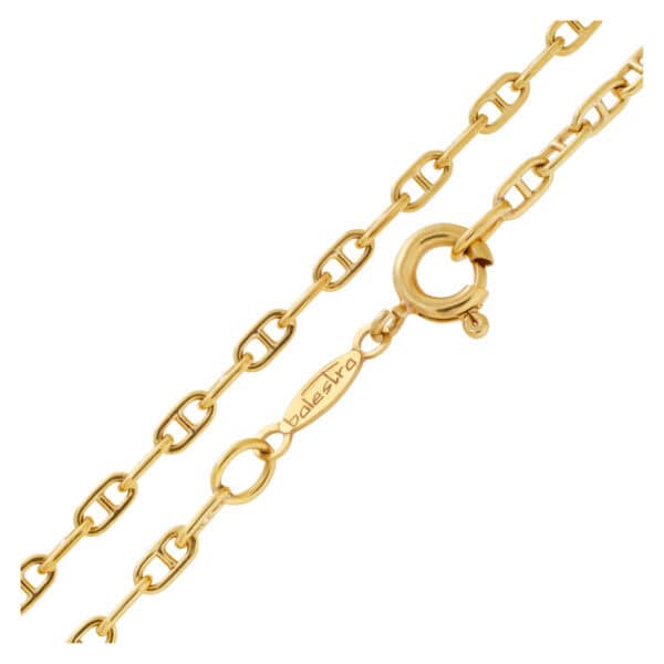 18k yellow gold double sided chain