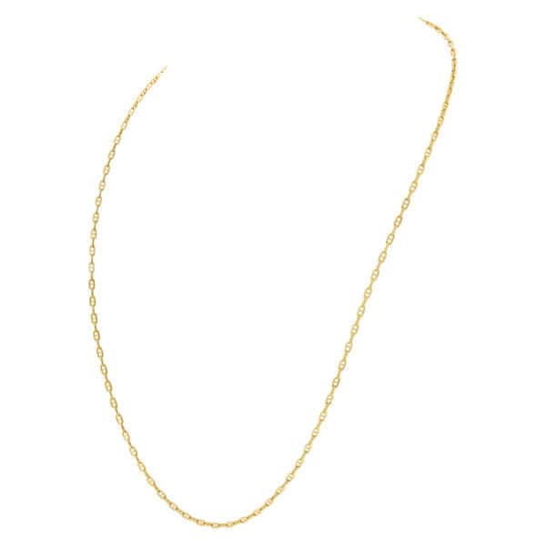 18k yellow gold double sided chain