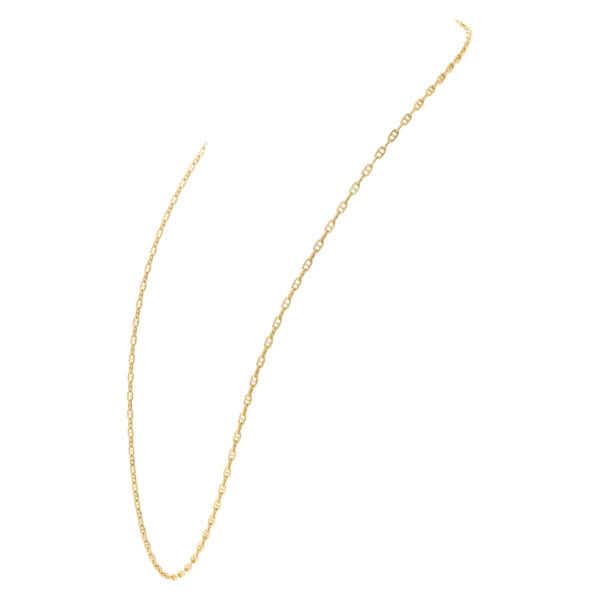 18k yellow gold double sided chain