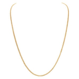 18k yellow gold double ring chain