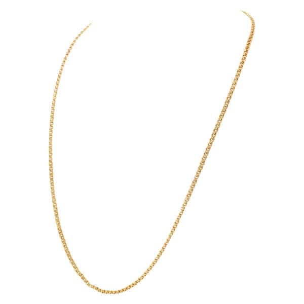 18k yellow gold double ring chain