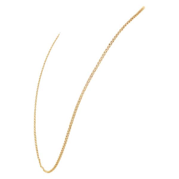 18k yellow gold double ring chain