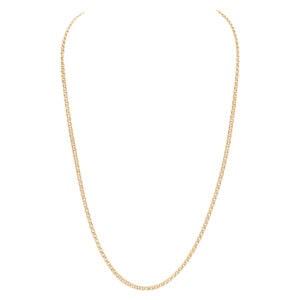 18k yellow gold double ring chain