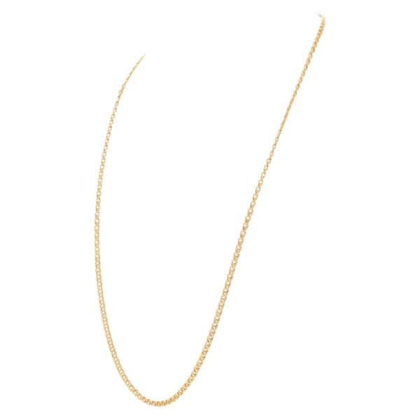 18k yellow gold double ring chain