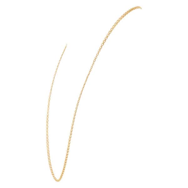 18k yellow gold double ring chain