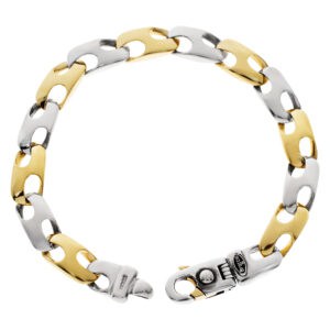 Braccio 14k yellow gold and sterling silver bracelet 9.5'' length