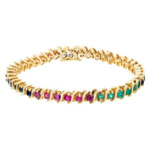 Colorful bracelet in 14k