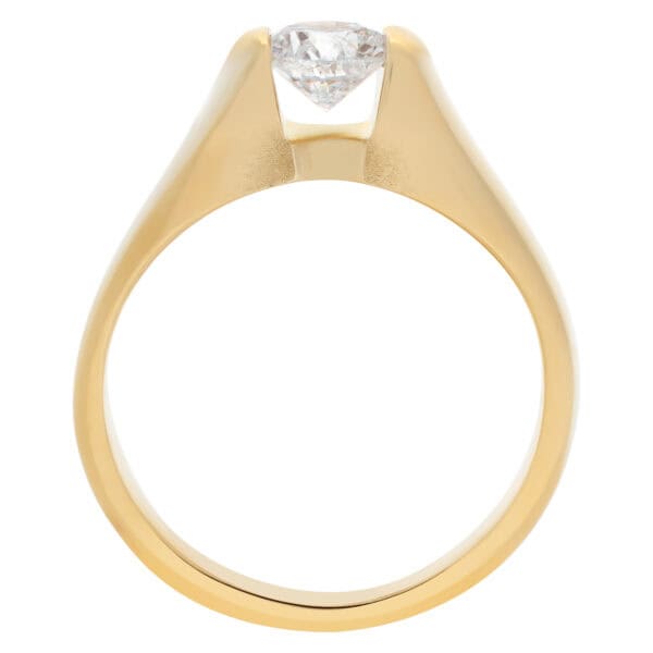 Solitaire diamond ring in 14k