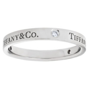 Tiffany & Co. band ring in platinum with 3 diamonds