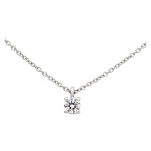 Tiffany & Co diamond solitare necklace in platinum