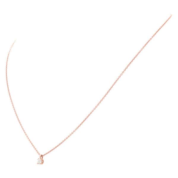 Tiffany & Co. diamond solitare necklace in 18k rose gold