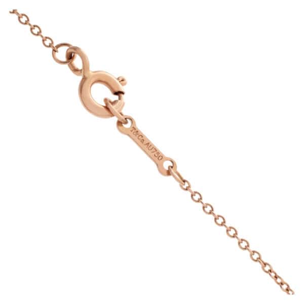 Tiffany & Co. diamond solitare necklace in 18k rose gold