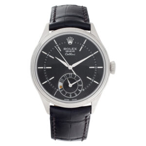 Rolex Cellini 50529 18k white gold 39mm auto watch