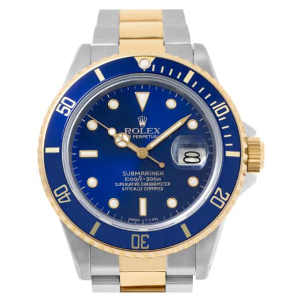 Rolex Submariner 16803 18k & steel 40mm auto watch